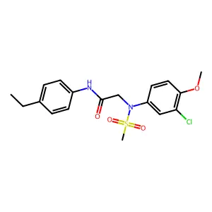 2-(3-chloro-4-methoxy-N-methylsulfonylanilino)-N-(4-ethylphenyl)acetamide structure