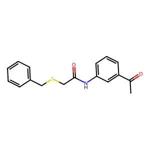 N-(3-acetylphenyl)-2-benzylsulfanylacetamide structure