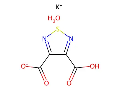 1,2,5-Thiadiazole-3,4-dicarboxylic acid, potassium salt (1:1) structure