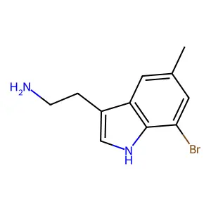 2-(7-bromo-5-methyl-1H-indol-3-yl)ethanamine structure