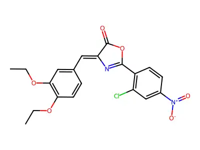 2-(2-Chloro-4-nitrophenyl)-4-[(3,4-diethoxyphenyl)methylidene]-1,3-oxazol-5(4H)-one structure