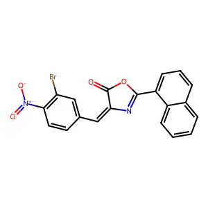 4-[(3-Bromo-4-nitrophenyl)methylidene]-2-naphthalen-1-yl-1,3-oxazol-5-one structure