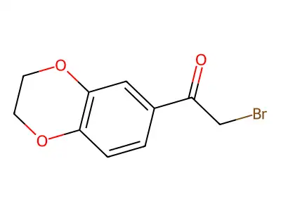 2-Bromo-1-(2,3-dihydro-1,4-benzodioxin-6-yl)ethan-1-one structure