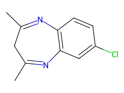7-Chloro-2,4-dimethyl-3H-1,5-benzodiazepine structure