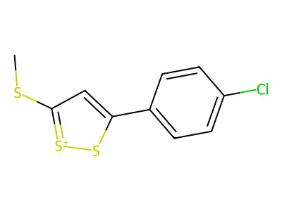 3-(4-Chlorophenyl)-1lambda(4),2-dithiol-5-yl methyl sulfide structure