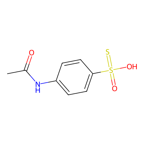 4-Acetylaminobenzenethiosulfonic acid structure