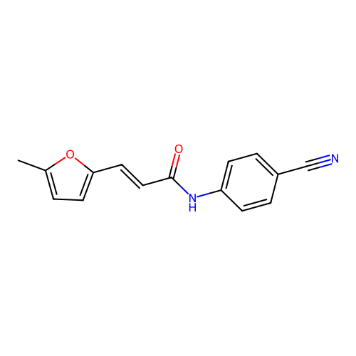 (2E)-N-(4-cyanophenyl)-3-(5-methylfuran-2-yl)prop-2-enamide structure