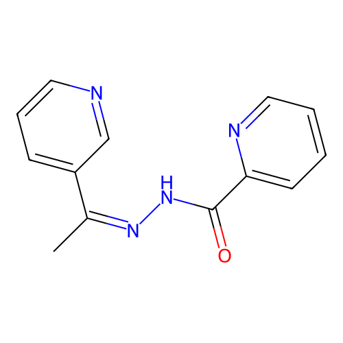 (Z)-N'-(1-(pyridin-3-yl)ethylidene)picolinohydrazide structure