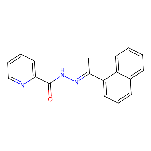 N'-[(E)-1-(1-naphthyl)ethylidene]-2-pyridinecarbohydrazide structure