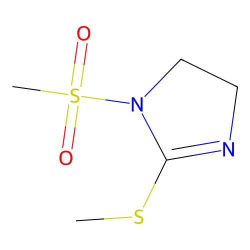 1-(Methylsulphonyl)-2-(methylthio)-4,5-dihydro-1H-imidazole structure