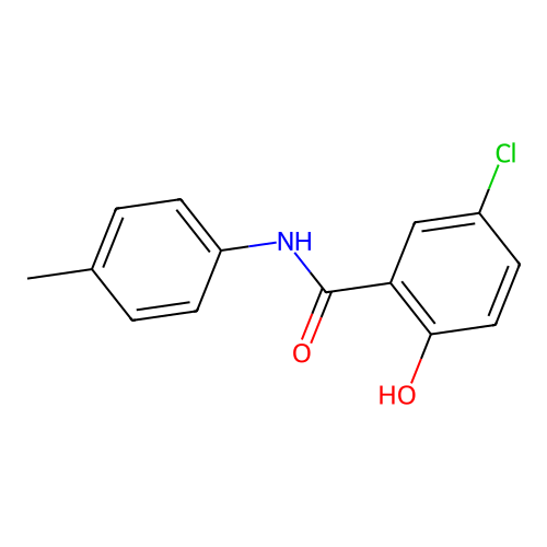 5-chloro-2-hydroxy-N-(4-methylphenyl)benzamide structure