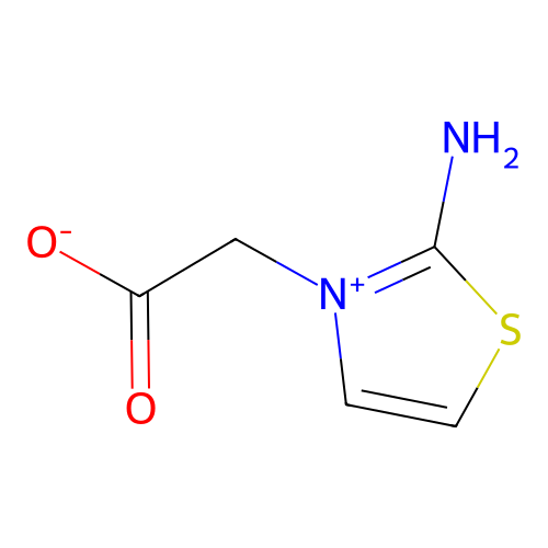 2-(2-Amino-1,3-thiazol-3-ium-3-yl)acetate structure