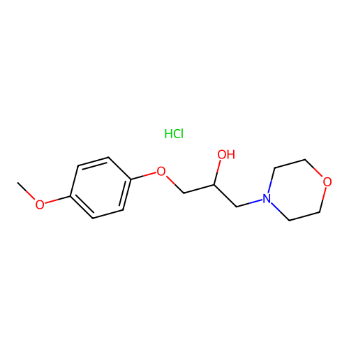 3-(4-Methoxyphenoxy)-1-morpholin-4-ylpropan-2-ol, chloride structure