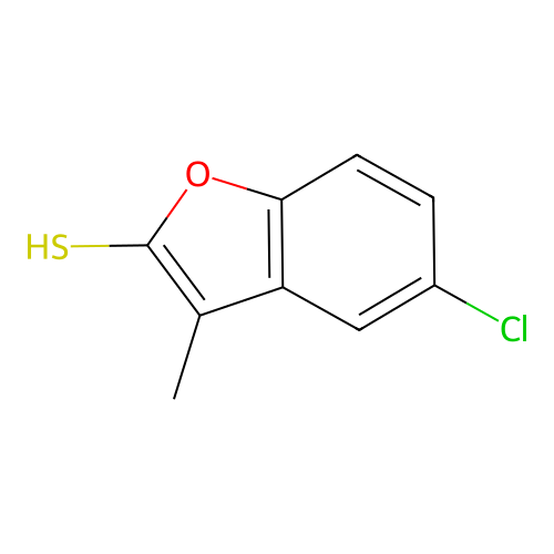 5-Chloro-2-mercapto-3-methyl benzofuran structure