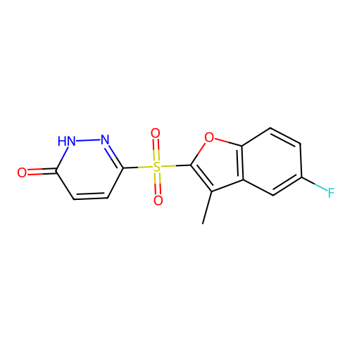 6-(5-Fluoro-3-methyl-benzofuran-2-sulfonyl)-2H-pyridazin-3-one structure