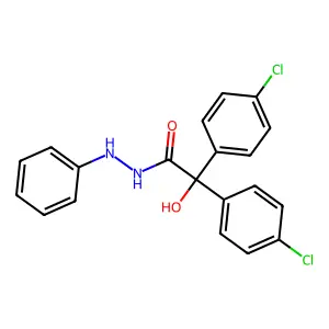 2,2-bis(4-chlorophenyl)-2-hydroxy-N'-phenylacetohydrazide structure