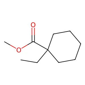 Cyclohexanecarboxylic acid, 1-ethyl-, methyl ester structure