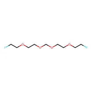 Methane, bis(2-(2-fluoroethoxy)ethoxy)- structure