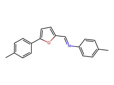 (E)-4-methyl-N-((5-(p-tolyl)furan-2-yl)methylene)aniline structure
