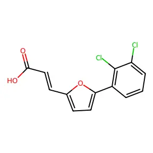 3-[5-(2,3-Dichlorophenyl)furan-2-yl]prop-2-enoic acid structure