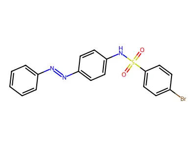Benzenesulfonamide, 4-bromo-N-[4-(2-phenyldiazenyl)phenyl]- structure