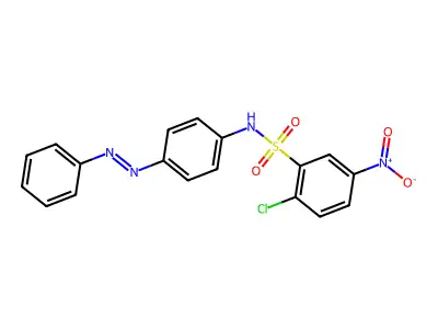 2-chloro-5-nitro-N-(4-phenyldiazenylphenyl)benzenesulfonamide structure