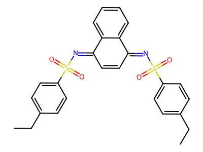 4-ethyl-N-[4-(4-ethylphenyl)sulfonyliminonaphthalen-1-ylidene]benzenesulfonamide structure