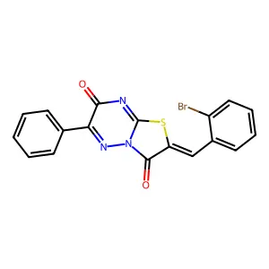 2-(2-Bromobenzylidene)-6-PH-7H-(1,3)thiazolo(3,2-B)(1,2,4)triazine-3,7(2H)-dione structure
