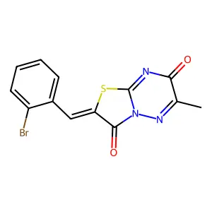 2-(2-Bromobenzylidene)-6-ME-7H-(1,3)thiazolo(3,2-B)(1,2,4)triazine-3,7(2H)-dione structure