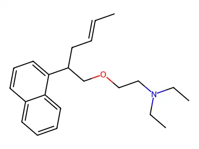 N,N-diethyl-2-(2-naphthalen-1-ylhex-4-enoxy)ethanamine structure