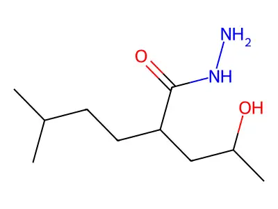 2-(2-Hydroxypropyl)-5-methylhexanehydrazide structure