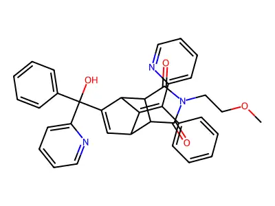 5-Norbornene-2,3-dicarboximide, 5-(alpha-hydroxy-alpha-2-pyridylbenzyl)-N-(2-methoxyethyl)-7-(alpha-2-pyridylbenzylidene)-, endo- structure