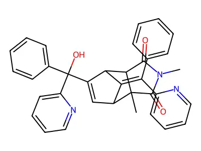 5-Norbornene-2,3-dicarboximide, N,2-dimethyl-5-(alpha-hydroxy-alpha-2-pyridylbenzyl)-7-(alpha-2-pyridylbenzylidene)-, endo,exo- structure