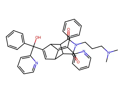 5-Norbornene-2,3-dicarboximide, N-(3-dimethylaminopropyl)-5-(alpha-hydroxy-alpha-2-pyridylbenzyl)-7-(alpha-2-pyridylbenzylidene)-, endo- structure