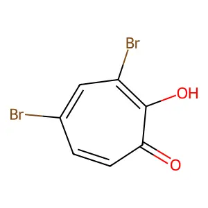 3,5-Dibromo-2-hydroxycyclohepta-2,4,6-trien-1-one structure