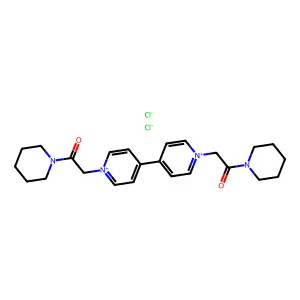 4,4'-Bipyridinium, 1,1'-bis(2-oxo-2-(1-piperidinyl)ethyl)-, dichloride structure