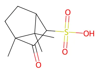 4,7,7-Trimethyl-3-oxobicyclo[2.2.1]heptane-2-sulfonic acid structure