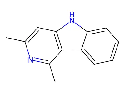 5H-Pyrido(4,3-b)indole, 1,3-dimethyl- structure