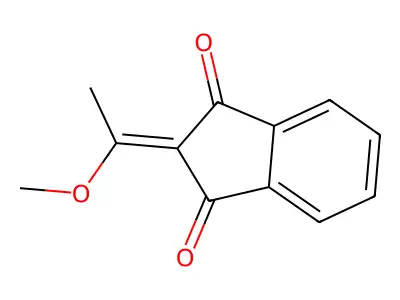 2-(Methoxyethylidene)indane-1,3-dione structure