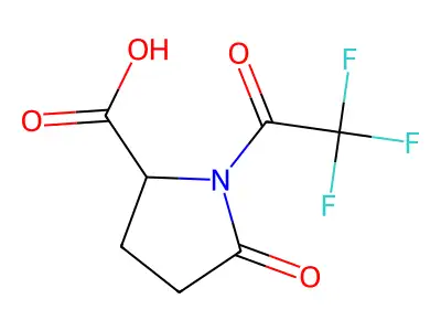 5-Oxo-1-(trifluoroacetyl)proline structure