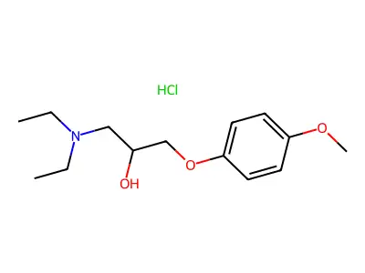 1-(Diethylamino)-3-(4-methoxyphenoxy)propan-2-ol hydrochloride structure