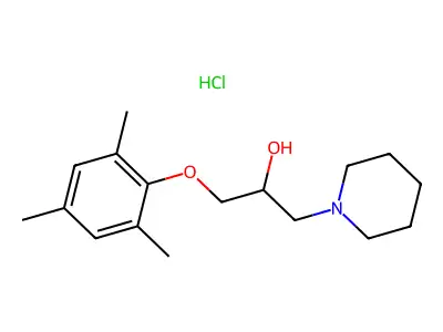 1-(Mesityloxy)-3-piperidin-1-ylpropan-2-ol hydrochloride structure