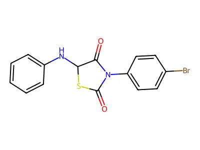 5-Anilino-3-(4-bromophenyl)-1,3-thiazolidine-2,4-dione structure
