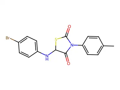 5-(4-Bromoanilino)-3-(4-methylphenyl)-1,3-thiazolidine-2,4-dione structure