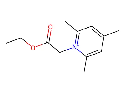 1-(2-Ethoxy-2-oxoethyl)-2,4,6-trimethylpyridinium structure