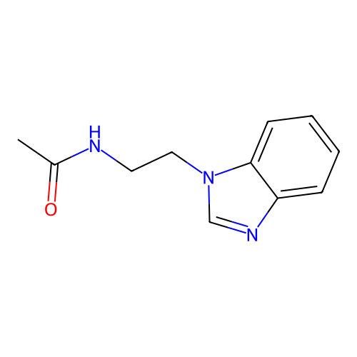 N-[2-(苯并咪唑-1-基)乙基]乙酰胺 structure