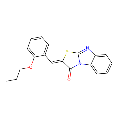 2-[(2-Propoxyphenyl)methylidene]-[1,3]thiazolo[3,2-a]benzimidazol-1-one structure