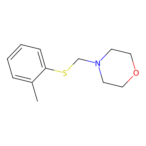 4-o-tolylsulfanylmethyl-morpholine structure