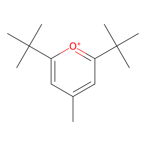 2,6-Ditert-butyl-4-methylpyrylium structure