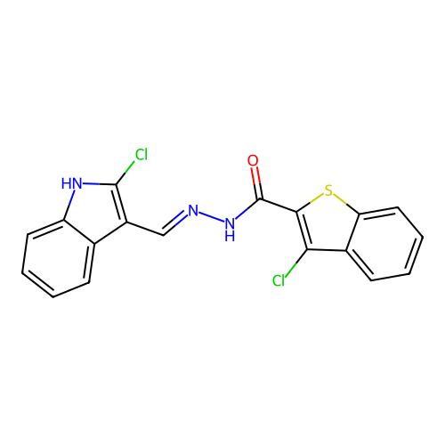 Chemical Compound (C18H11Cl2N3OS) structure